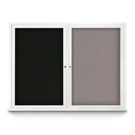 United Visual Products Corkboard, 60"x36", Pumice/Gold UV405PLUS-GOLD-PUMICE